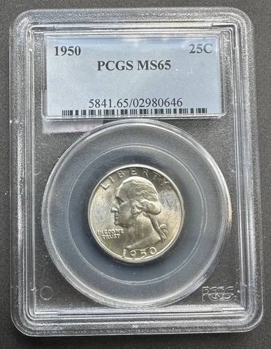 1950 US Quarter 25 Cent PCGS MS 65