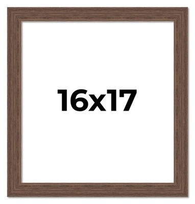 16x17 Frame Brown Farmhouse Solid Wood Picture Frame Width 1.5 Inches | Interior