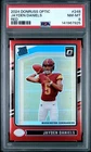 2024 PANINI DONRUSS OPTIC RED #248 JAYDEN DANIELS ROOKIE RC /125 PSA 8