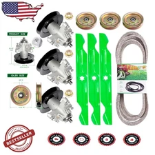 Durable 50" Mower Deck Kit: 3 Spindles, 3 Idlers, Blades - Cub Cadet