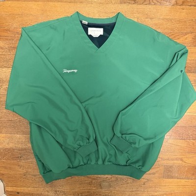 Cutter & Buck Tanqueray Spring Golf Pullover Men s L Green V-Neck Lightweight