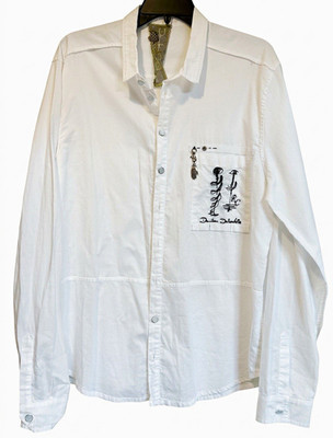 Elisa Cavaletti-Daniela Dallavalle Men s White Cotton XL Shirt Zip Pocket