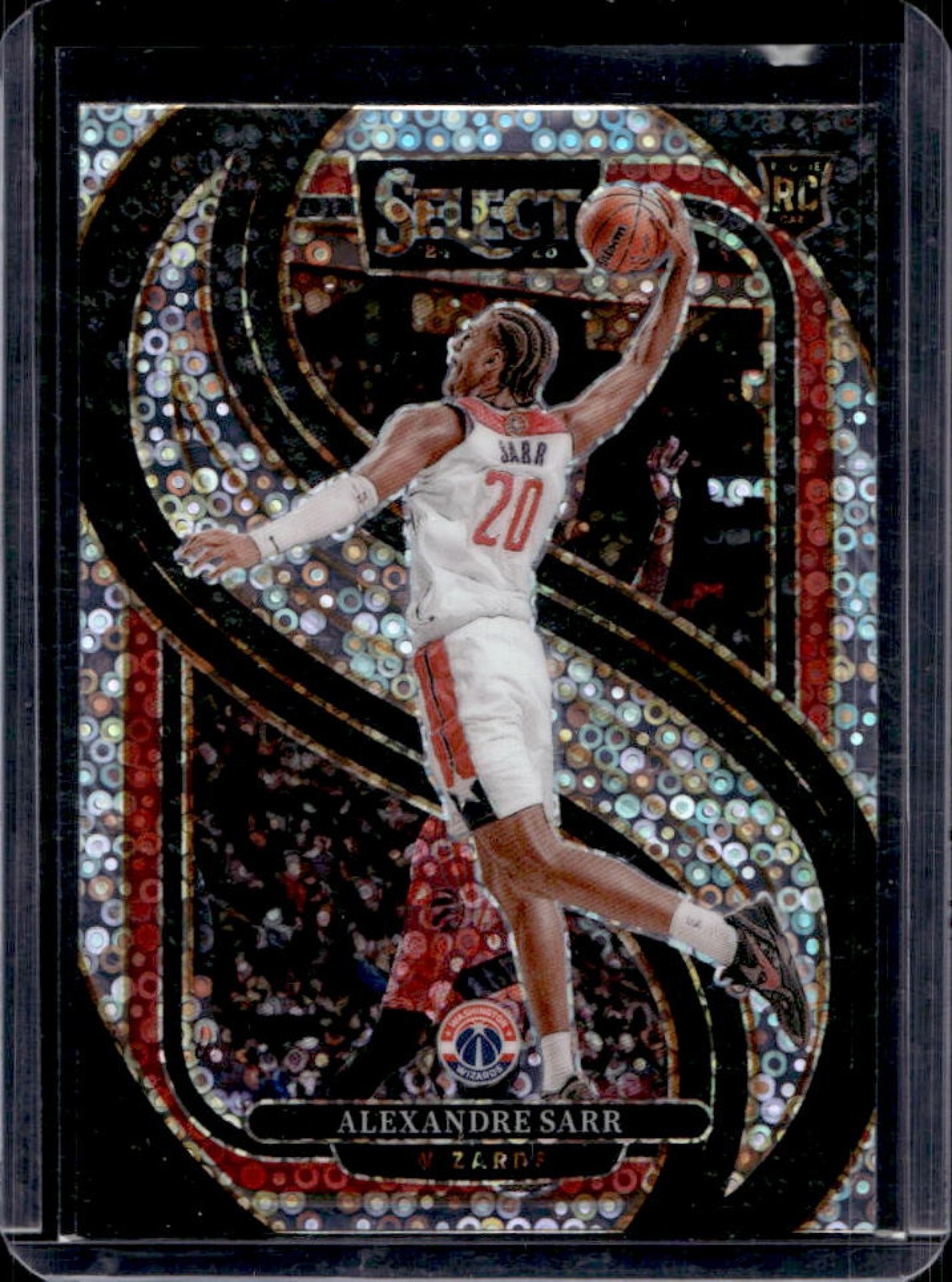 2024-25 Select Alexandre Sarr Premier RC Disco Prizm Rookie #185 Wizards