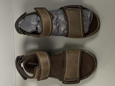 Rockport Jasper QTR Strap Sandals Mens Size 9.5 Brown 