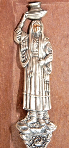 Antique Agua Prieta Mexico 5" Sterling Souvenir Spoon  Mulholland Bros, Illinois