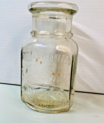 Vintage Fancy Kimball's Peanut Cream Bottle 4.5 in  - Rare Find