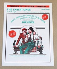 Scott Joplin Piano Solo From The Sting Vintage Sheet Music Scott Joplin Piano Solo From The Sting Vintage Sheet Music