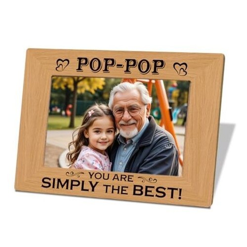 Gift for Grandad Grandpa Granddaddy Pop-pop, Photo Gifts Wooden Picture Frame,