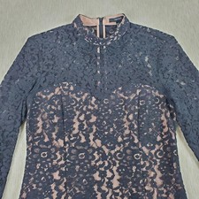 Forever 21 Women's Medium Black Lace Dress Party Cocktail Taupe Fairy Goth