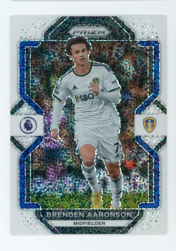 2022-23 Brenden Aaronson Panini Prizm White Sparkle Leeds United Soccer Card SSP