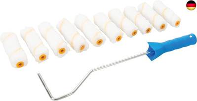Silverline 555252 Mini-Farbrollerbügel und 10 Farbwalzen 100 mm