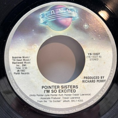 Pointer Sisters - I'm So Excited / Nothin' But a Heartache - 1982 Vinyl 7'' - VG