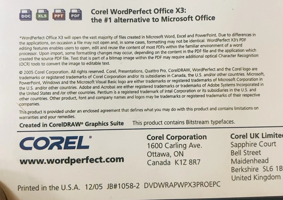 Corel WordPerfect Office X3 Professional (2005) 2-Disc Set, Windows PC w/ Serial - Image 4 of 4