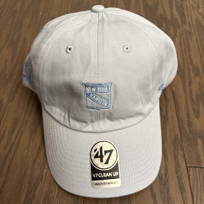 #ad 47 Brand New York Rangers Foundation NHL Dusted Blue Clean Up adjustable hat $24.95