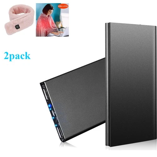 2Packs 20000mAh Power Bank Charger Fast Charging for Heating Vest Jacket 5V/2.1A - product listing photo