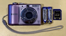 Canon PowerShot A1100 IS Digital Camera -Pink 12.1MP 4x Optical Zoom W/ Extras!