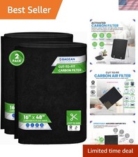 Cut to Fit Activated Carbon Filter Sheet 16  x 48  - Activated Carbon Air Fil...