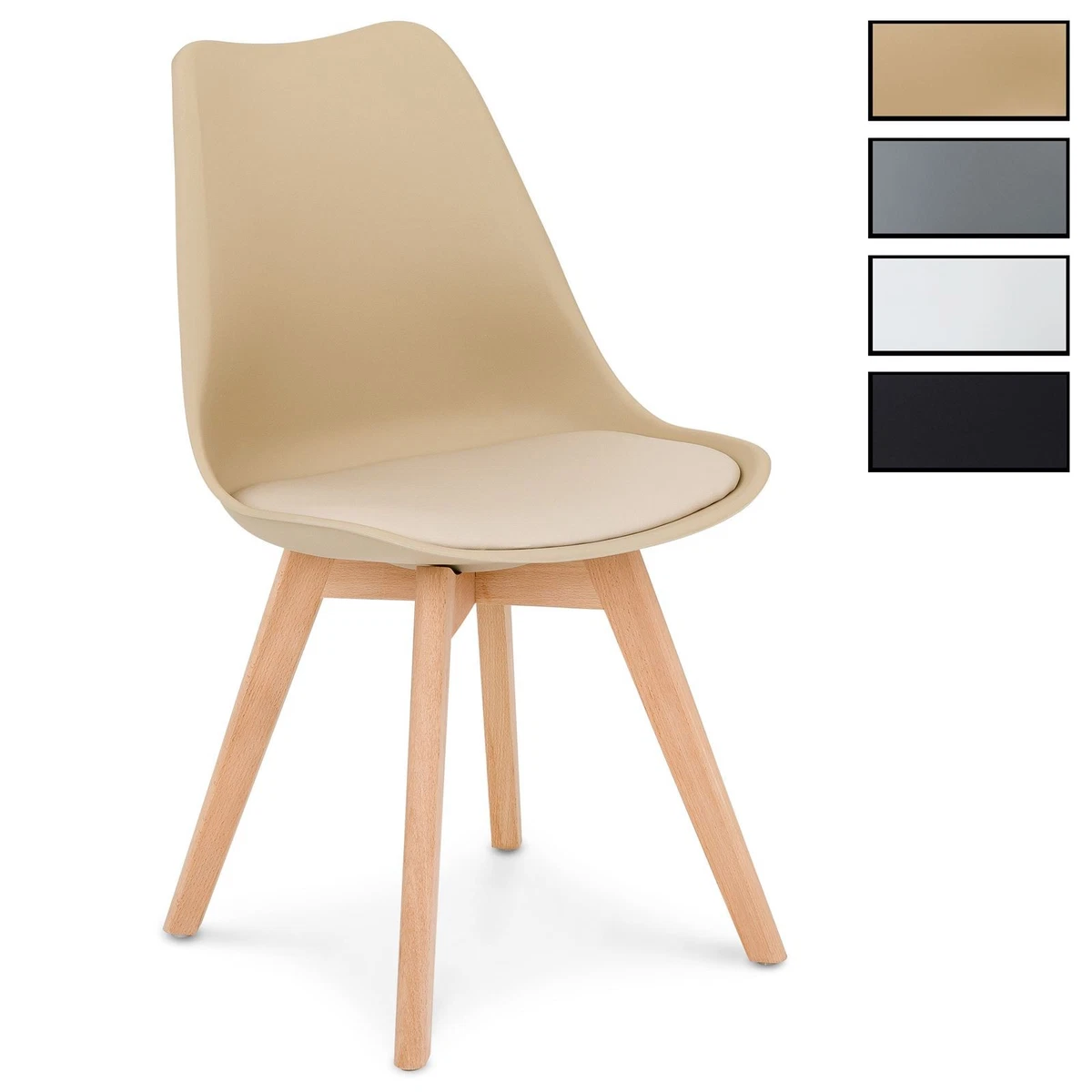 Esszimmerstühle 4er Set Stühle Esszimmer ergonomisch mit Sitzpolster 