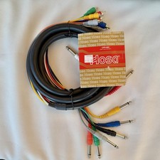 Hosa CPR-803 8-channel 1/4-inch TS Male to RCA Male Snake 9.9ft  Brand New 