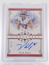 NICK BOSA 2025 NATIONAL TREASURES SIGNATURES AUTO PURPLE /49  49ERS Q6638