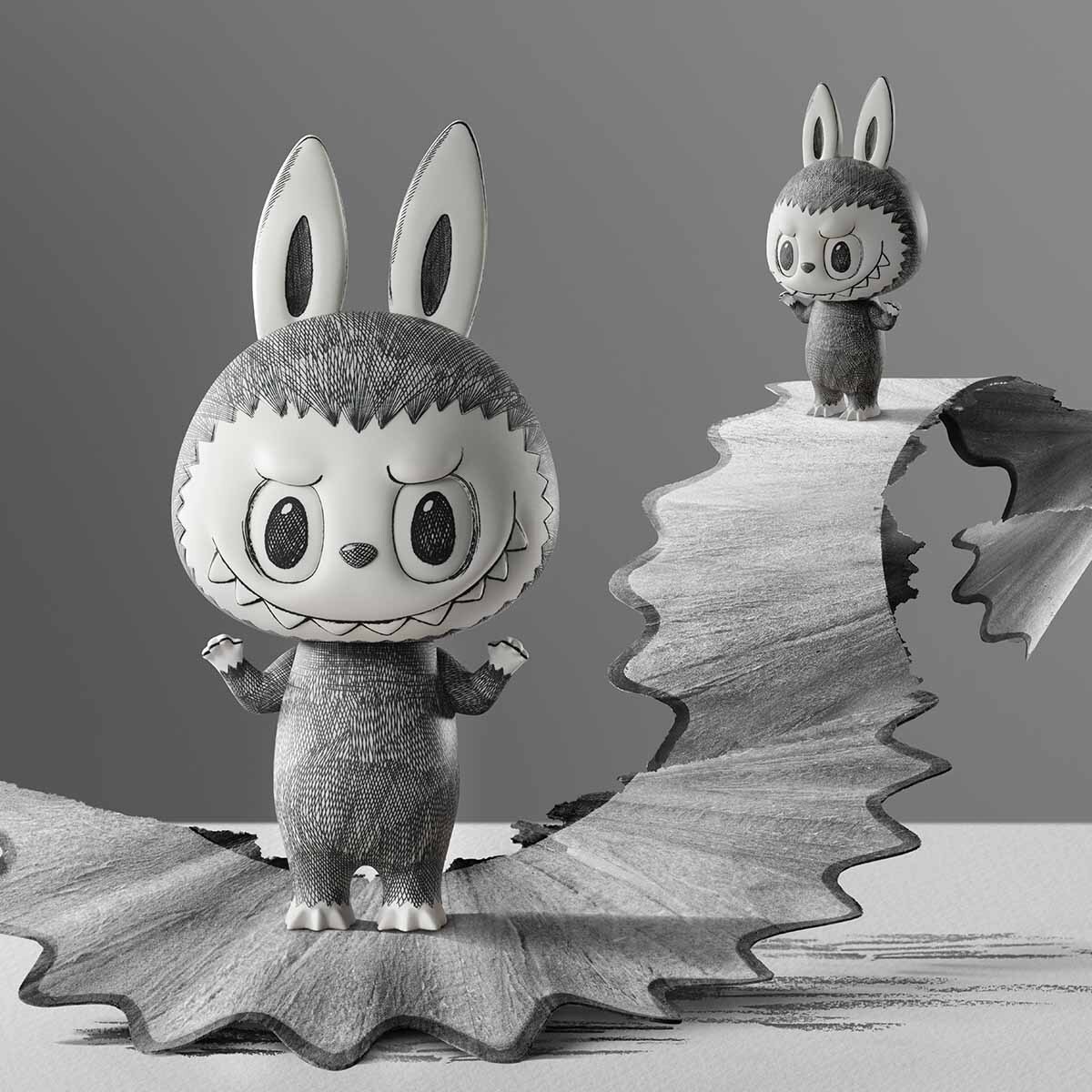 THE MONSTERS - Mega Labubu 400% Sketch - POP MART