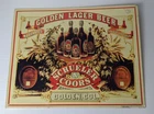 Vintage retro repro of Metal tin ADVERT Sign Coors Schueler Golden lager Beer