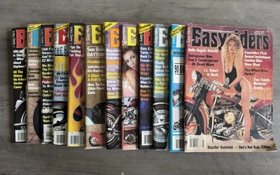 Easyriders Magazine Complete Full Year 1990 With Posters & Nude Gatefolds Bagged - Image 1 of 4