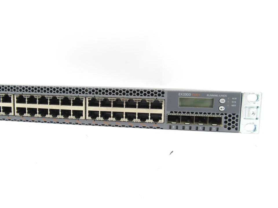 Juniper Networks EX3300-48P 48-Port PoE+ 4x SFP+ Network Switch w/RMK - Image 3 of 4