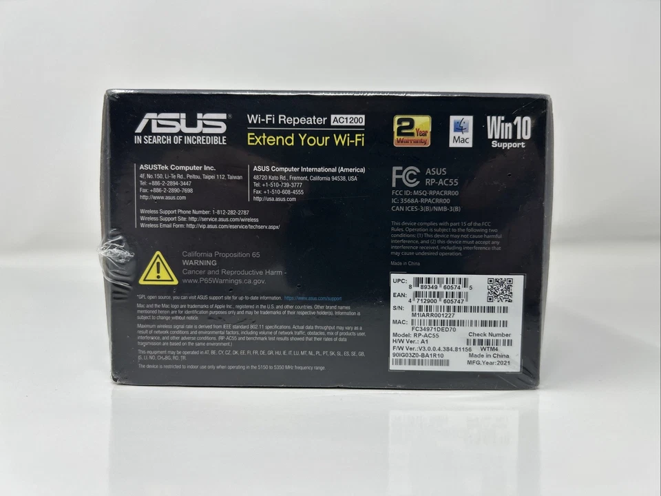 ASUS AC1200 Wi-Fi Repeater / Range Extender - RP-AC55 - New Sealed - Image 3 of 4