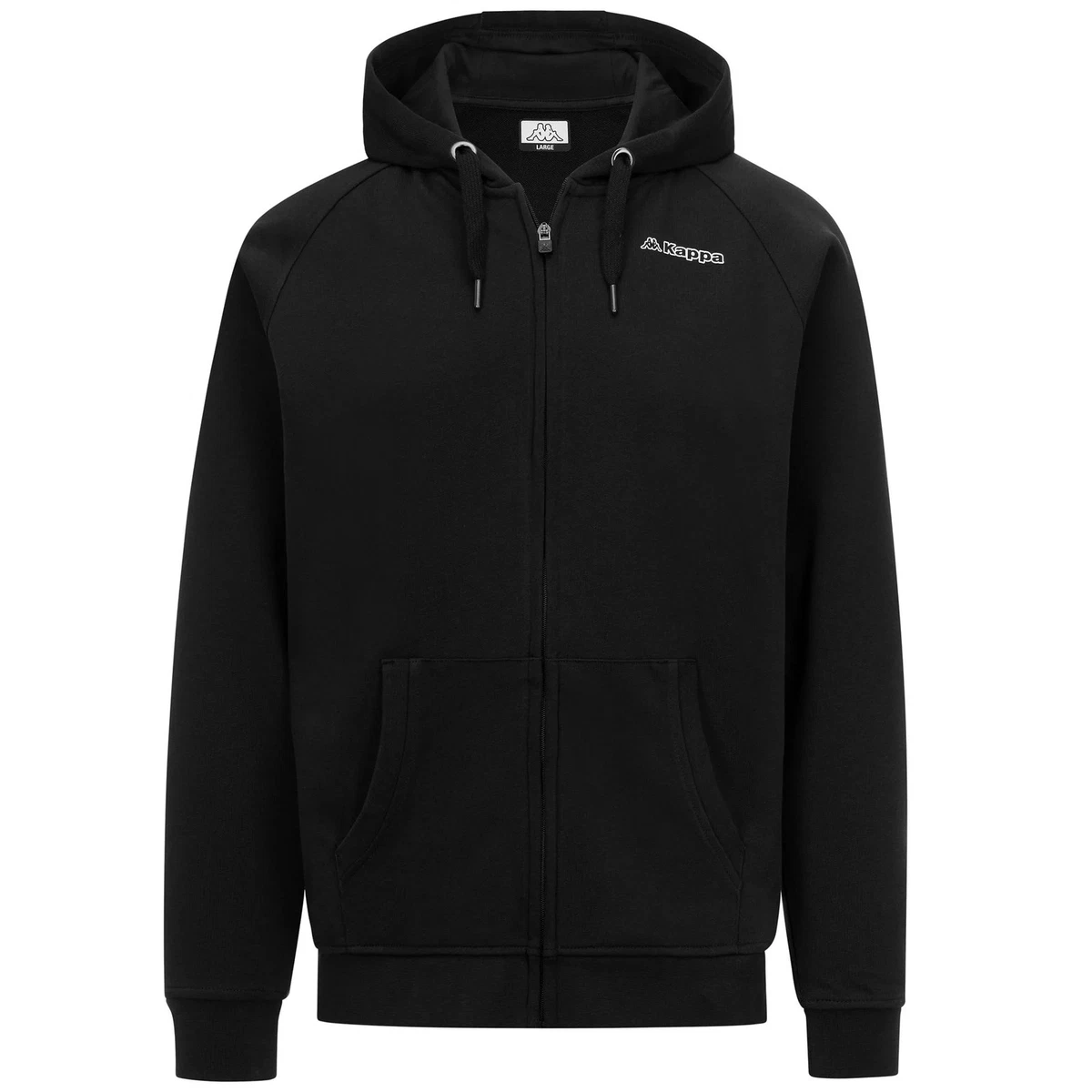 Kappa - Felpa con Cappuccio, Uomo, Blu, Cotone, Sportivo. Logo Korpo Dafers, Taglia: S