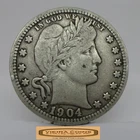 1904 Barber Silver Quarter, Partial Liberty - #C55467NQ