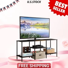 50" TV Stand Black Entertainment Center w/ Storage for 32–50" TVs