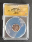1953 SILVER 10 CENTS ANACS GRADED AU58 CANADIAN DIME