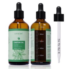 Aceite De Ricino Puros Prensado En Frio Para Cabello Cuidado De La Piel 3.38F...