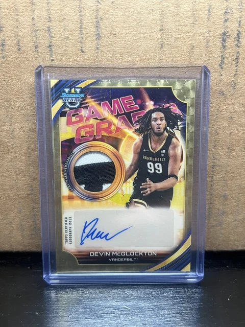 Devin McGlockton 2025-26 Bowman Best U Game Graphs Superfractor Patch Auto 1/1!!