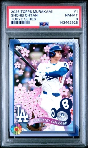 2025 TOPPS TAKASHI MURAKAMI + MLB WORLD TOUR TOKYO SERIES #1 SHOHEI OHTANI PSA 8
