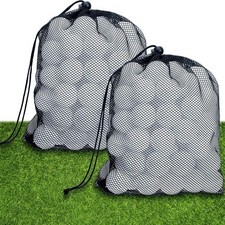 120 Pcs Plastic Practice Golf Balls Bulk Hollow Training with 2 Mesh 2