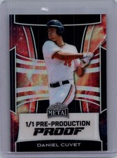 Daniel Cuvet 2025 Leaf Metal Baseball 1/1 Pre Production Proof