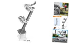 Upgraded Heavy Duty Boat Trailer Steps with Handrail, Non-Slip Trailer Tongue