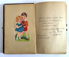 Antique Art Nouveau Poetry Album 1907-1913 Glauchau IN Saxony Manuscripts