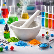 Mortar & Pestle Laboratory Set – Porcelain Science Lab Grinder for Chemistry Ex