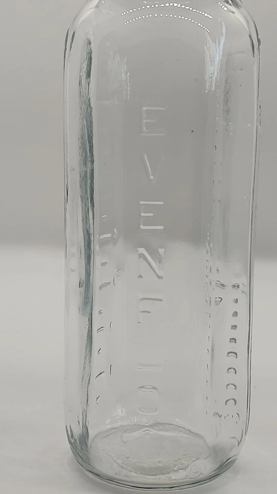 De colección. Biberón de vidrio Pyrex Evenflo 8 OZ con tapa original sin cala ni sello Foto 3 de 4