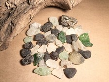 Genuine Atlantic Ocean Sea Glass 40 Frosty Bonfire Pieces 89
