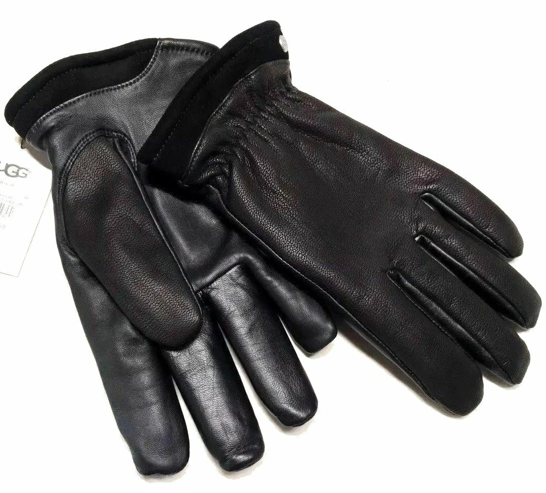 MSRP $95.00 ! UGG Australia Size XL Men's Capitan Touch Screen Leather Gloves