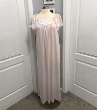 Vintage Val Mode Nightie Mid Century Lingerie Pink Women s Medium Floral USA MCM
