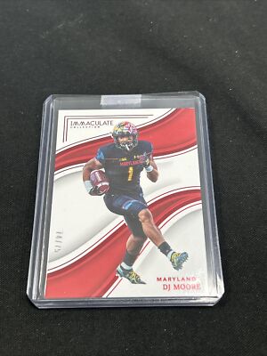 DJ MOORE /75 Ruby Red2023 Panini Immaculate Collegiate Football #14 Panthers