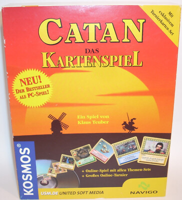 CATAN DAS KARTENSPIEL (PC CD-ROM) Kosmos 2001 IBM Windows 95 98 German Card Game