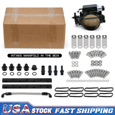 LS1 LS2 102mm Low Profile Intake Manifold w/ MAP Sensor Port Fuel Rail LS6 