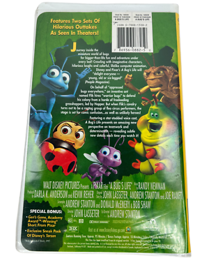 Disney A Bugs Life VHS Movie Princess Atta Stuffed Animal Flik The