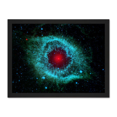 Helix Nebula Dust Comets Space Photograph Framed Wall Art Print 18X24 In